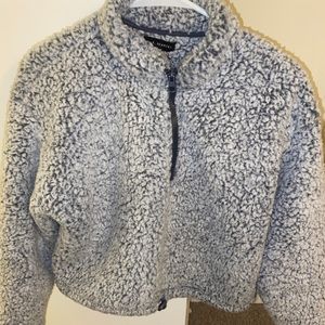 Grey crop pullover Sherpa